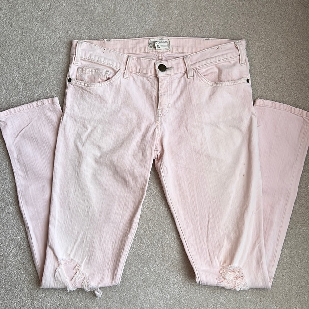 Current/Elliot Pink Destroy Skinny Jean 29